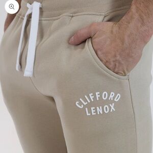 Clifford Lenox daily jogger tan feather gray sweatpants size medium